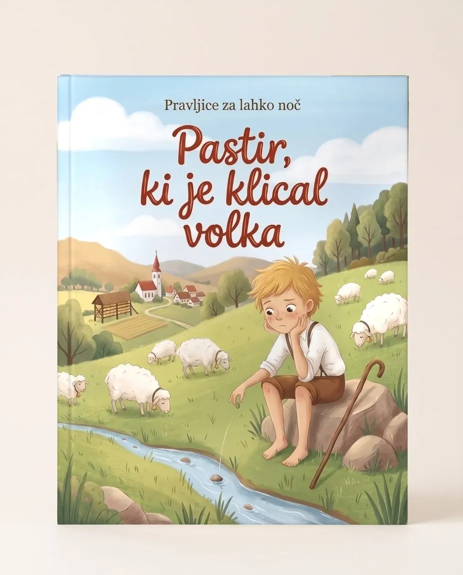 Tiskana slikanica Pastir, ki je klical volka